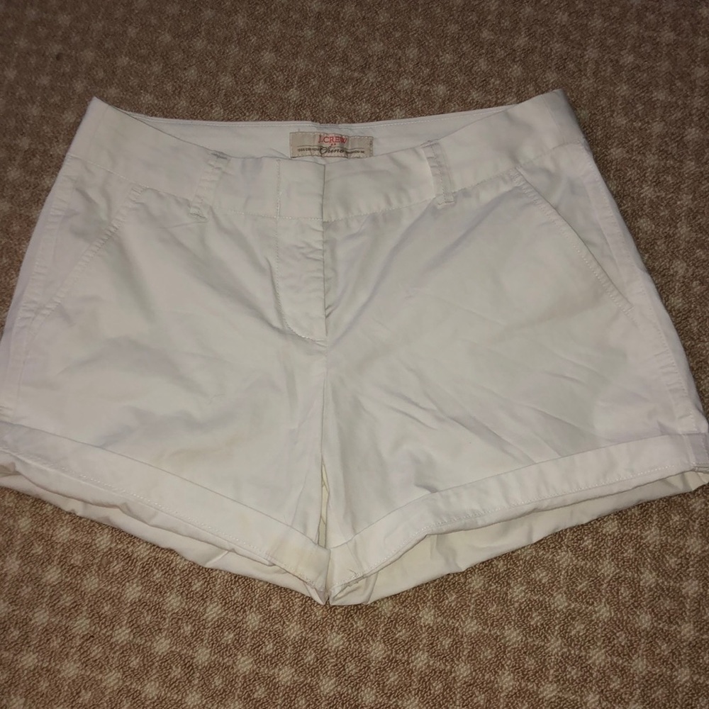 J. Crew White Chino Shorts